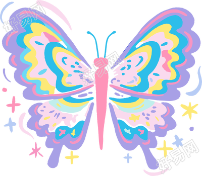 线条蝴蝶高清插画