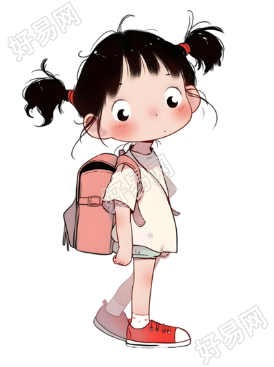 可爱小女孩插画