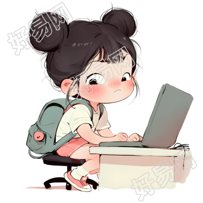 可爱小女孩插图