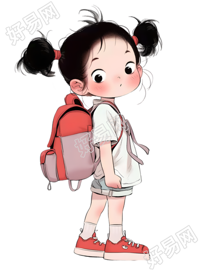 可爱小女孩透明背景素材