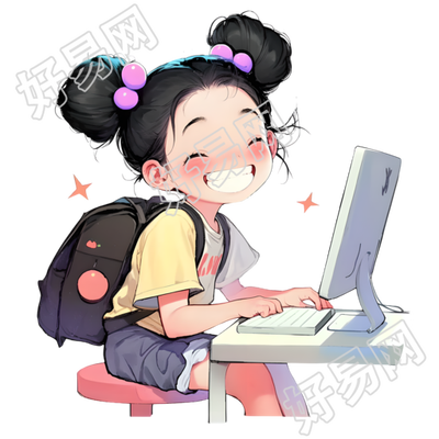 可爱小女孩商用插画