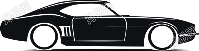 汽车剪影可商用插画