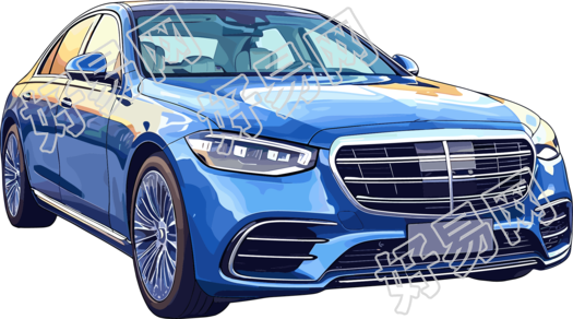高档轿车插画