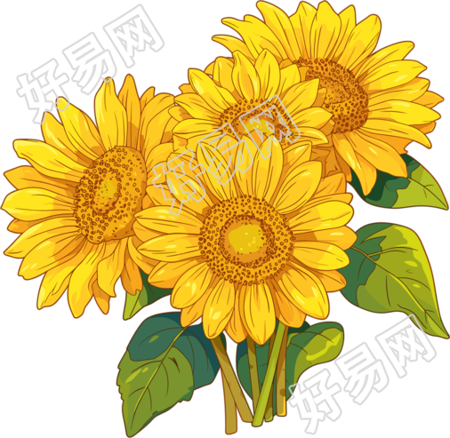 向日葵花束插图