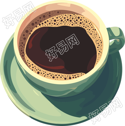 黑咖啡可商用插画