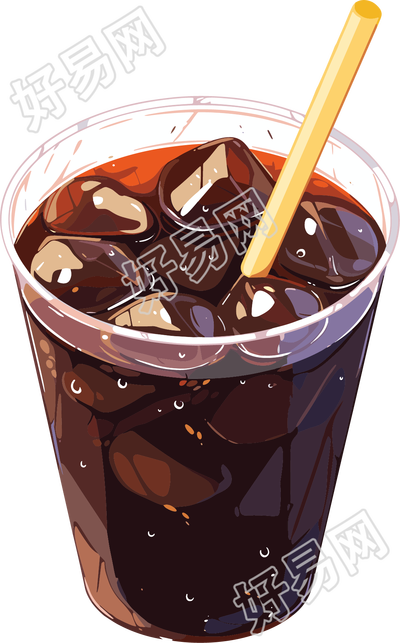 黑咖啡创意元素