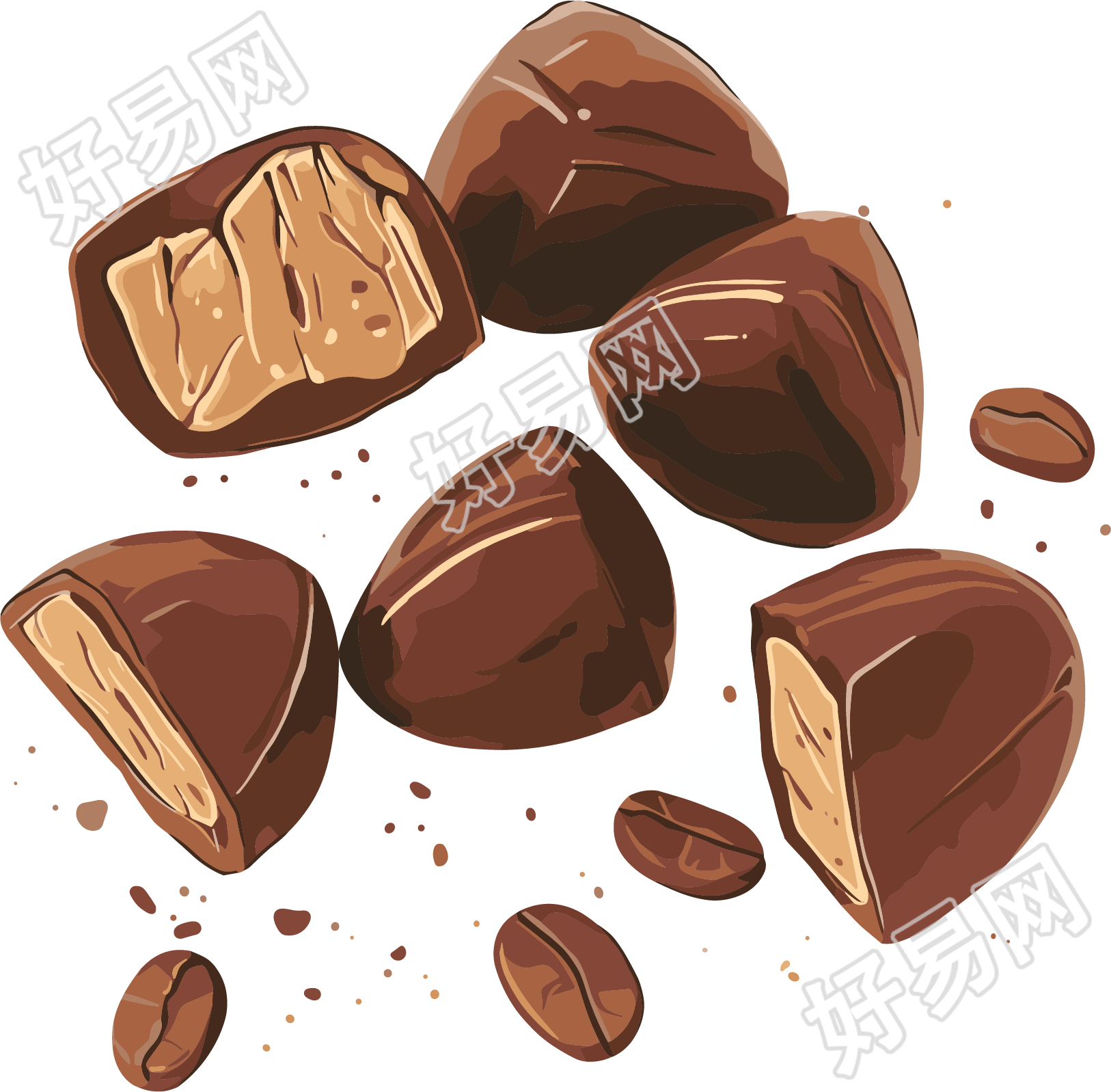咖啡糖高清矢量素材