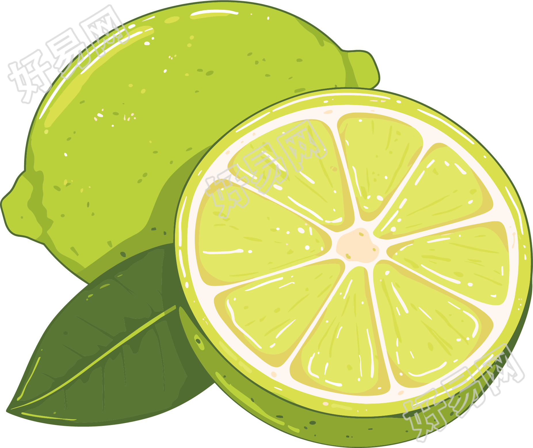 香水柠檬图形素材