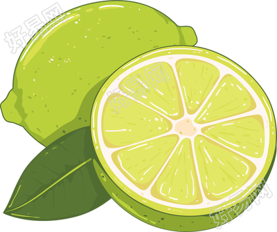 香水柠檬图形素材
