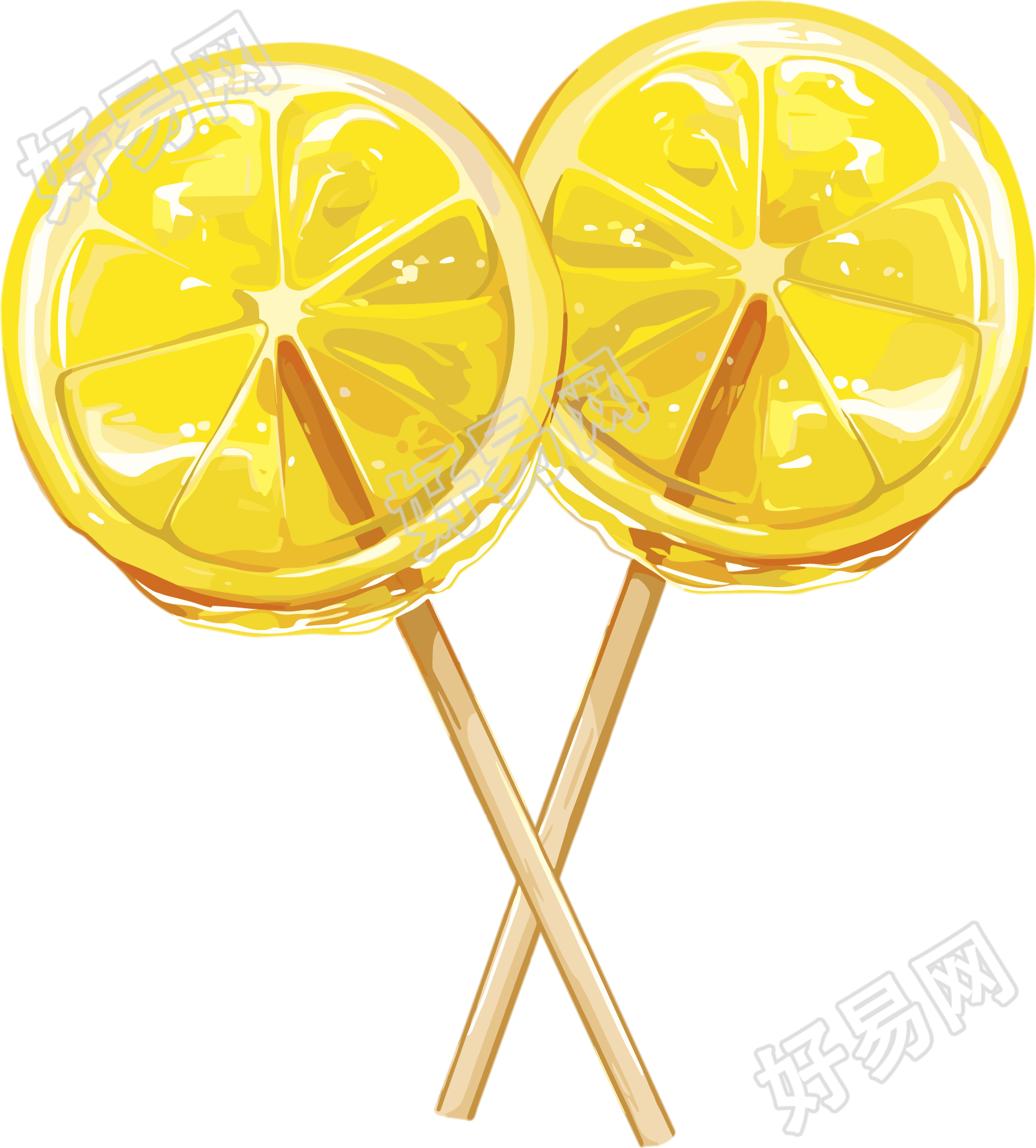 柠檬糖卡通素材