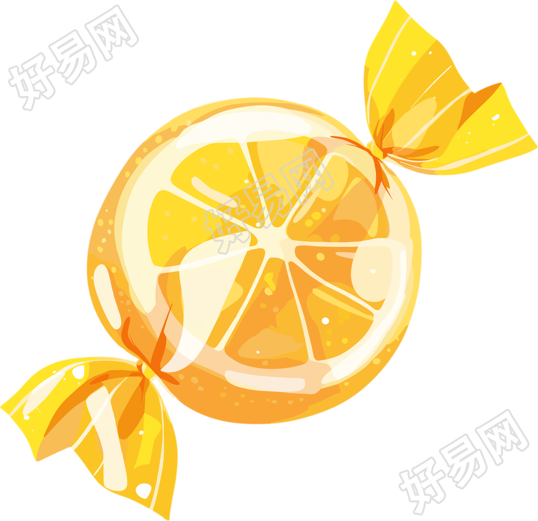 柠檬糖卡通插图