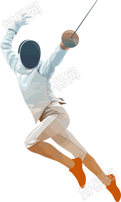 击剑比赛素材