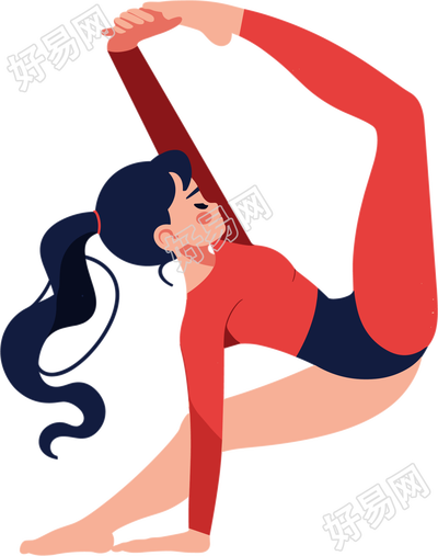 艺术体操矢量插图