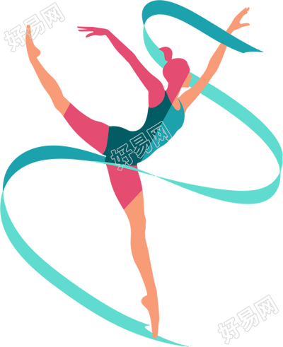 艺术体操卡通插画