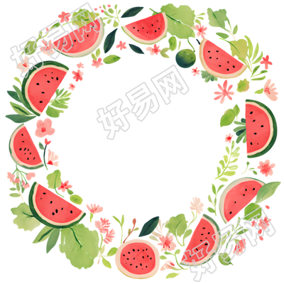 西瓜边框元素
