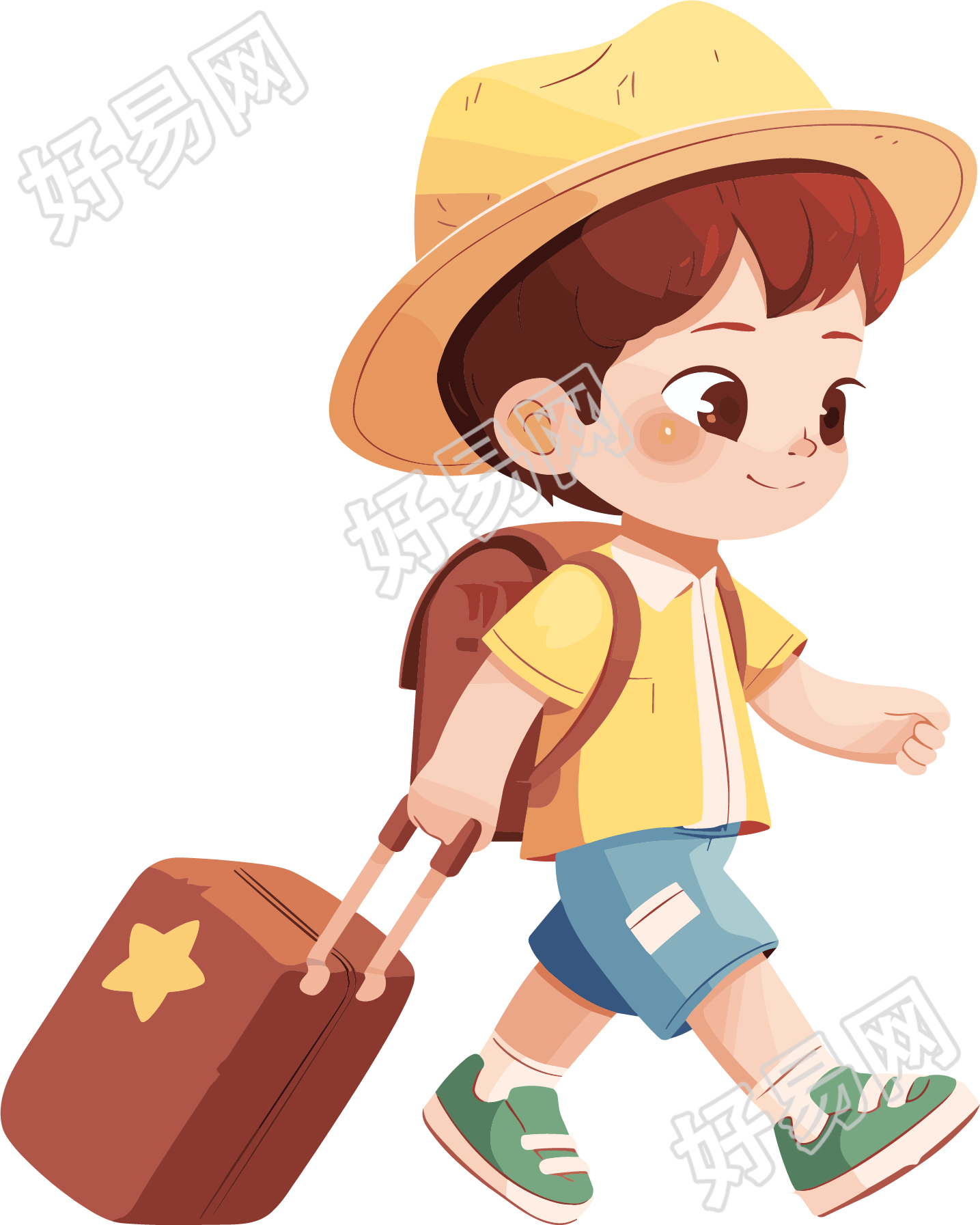 小学生旅游商业设计元素