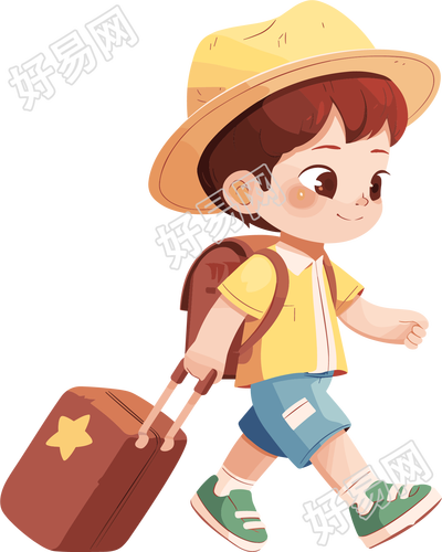 小学生旅游商业设计元素