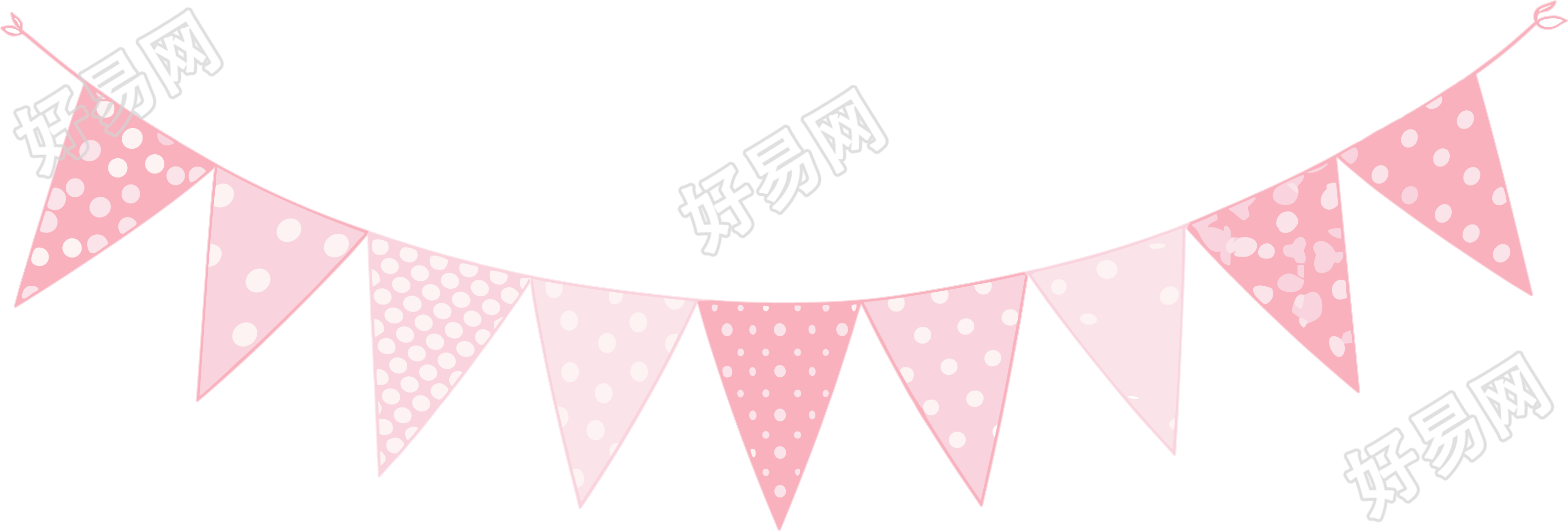 小彩旗可爱插画