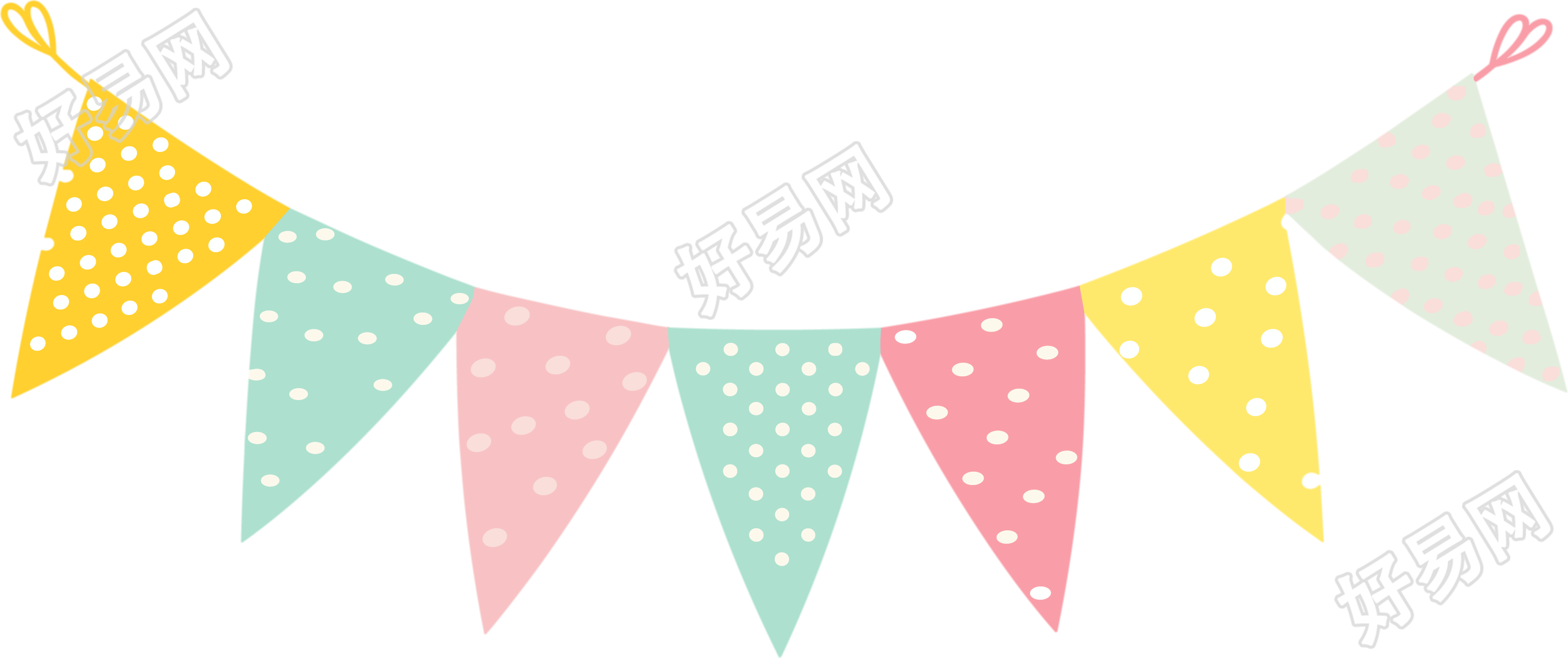 小彩旗矢量插图