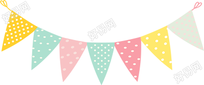 小彩旗矢量插图