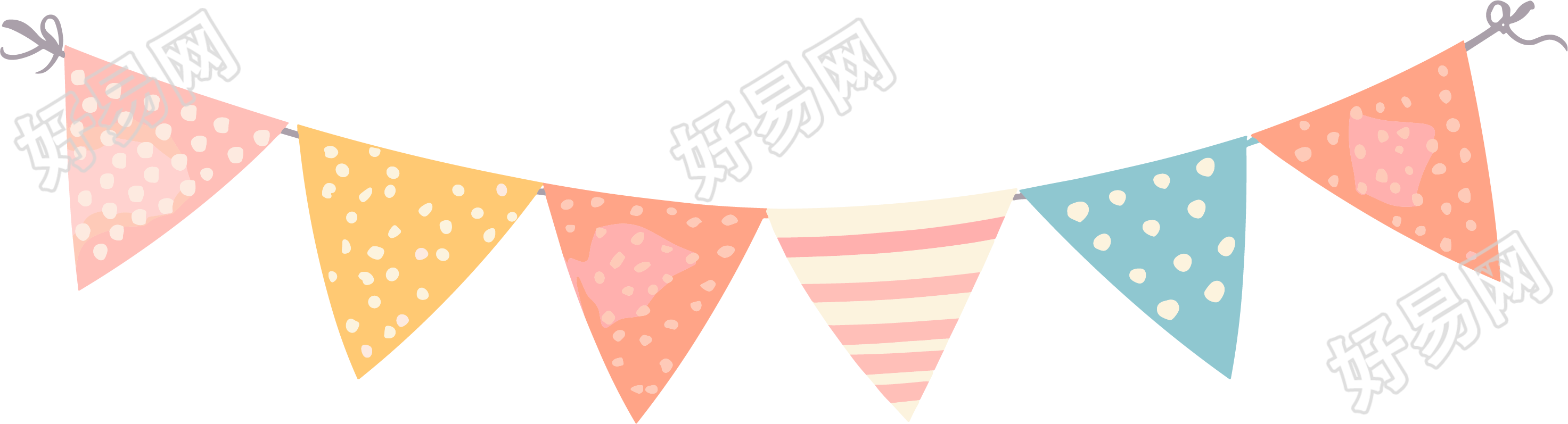 小彩旗彩色插图