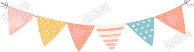 小彩旗彩色插图