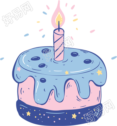 生日派对生日蛋糕插画