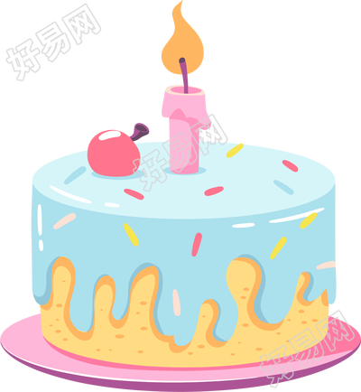 生日蛋糕生日派对插画