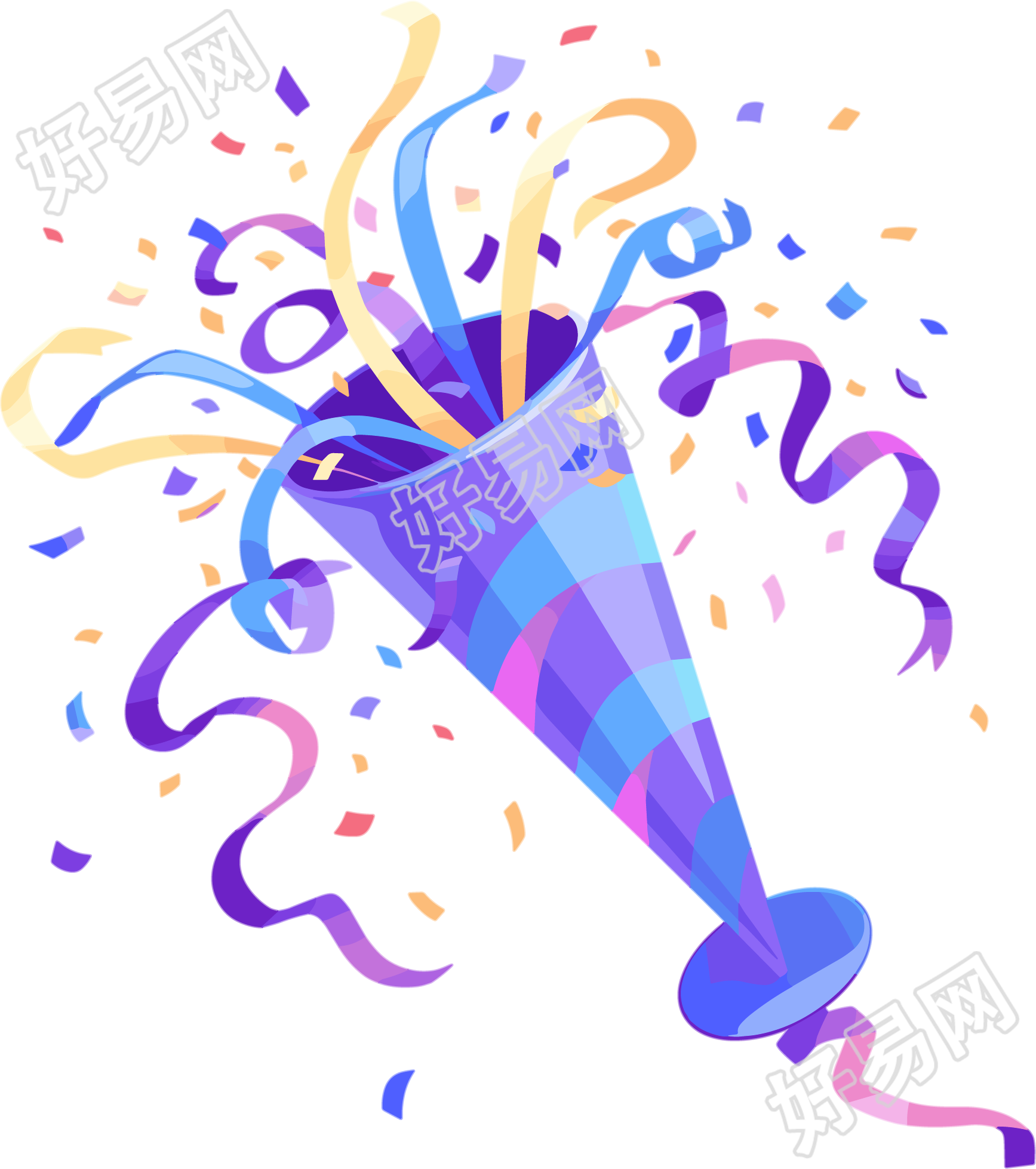 生日礼花可商用插画