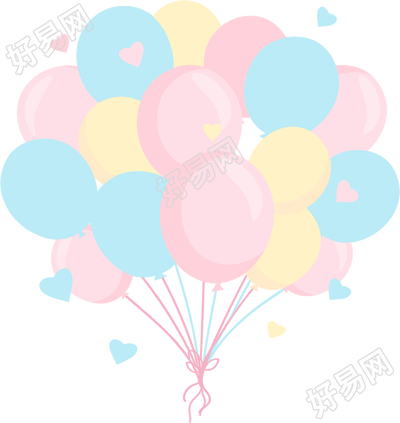 生日派对气球元素