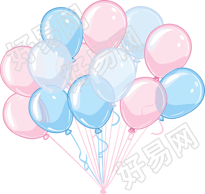 生日派对气球插图