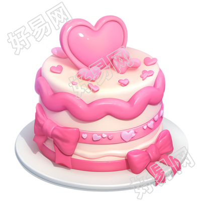 3D生日蛋糕插画设计元素