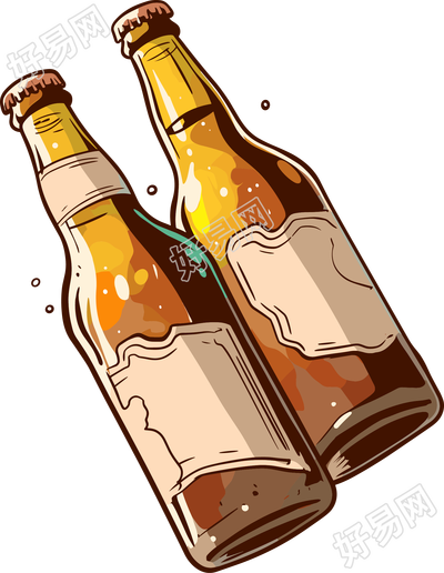 啤酒节啤酒瓶元素