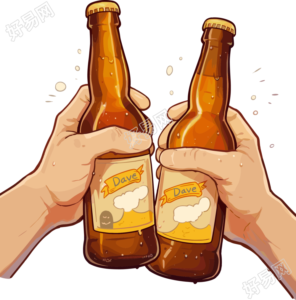 啤酒瓶透明背景插图