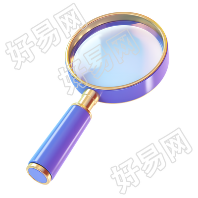 3D放大镜商业设计元素