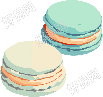 水彩马卡龙素材