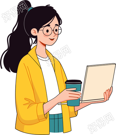 卡通人物扁平插图