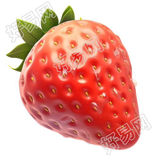3D草莓图标插画