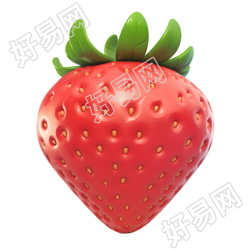 3D草莓透明背景素材