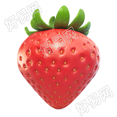 3D草莓透明背景素材