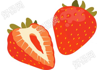 草莓插画素材
