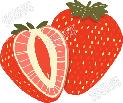 草莓卡通插图