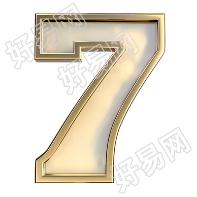 数字7金属风图形素材