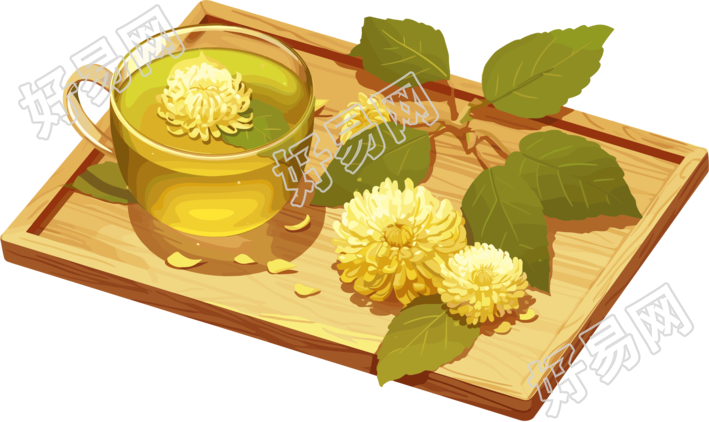 菊花茶图形素材
