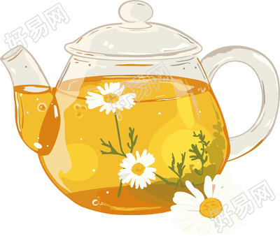 菊花茶透明背景元素