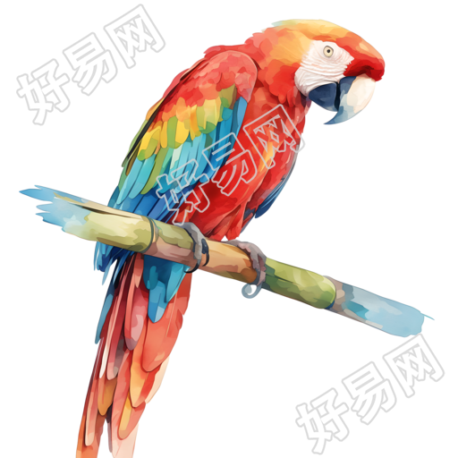 水彩鸟清新插图