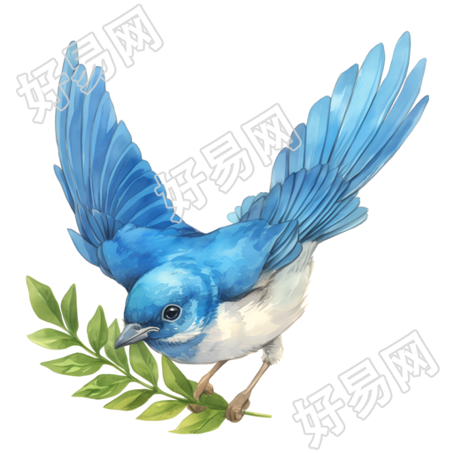 水彩鸟图形素材
