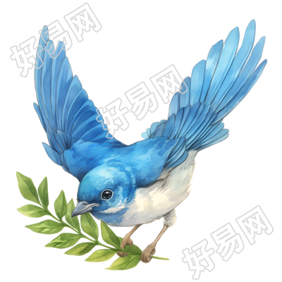水彩鸟图形素材