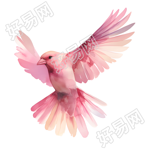 水彩鸟透明背景元素