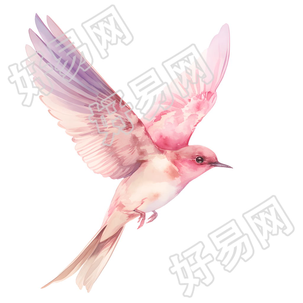 水彩鸟可商用插图